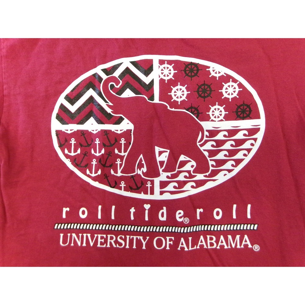 Gildan University of Alabama Roll Tide Roll Elephant T-Shirt Crimson Red Medium - Picture 6 of 6